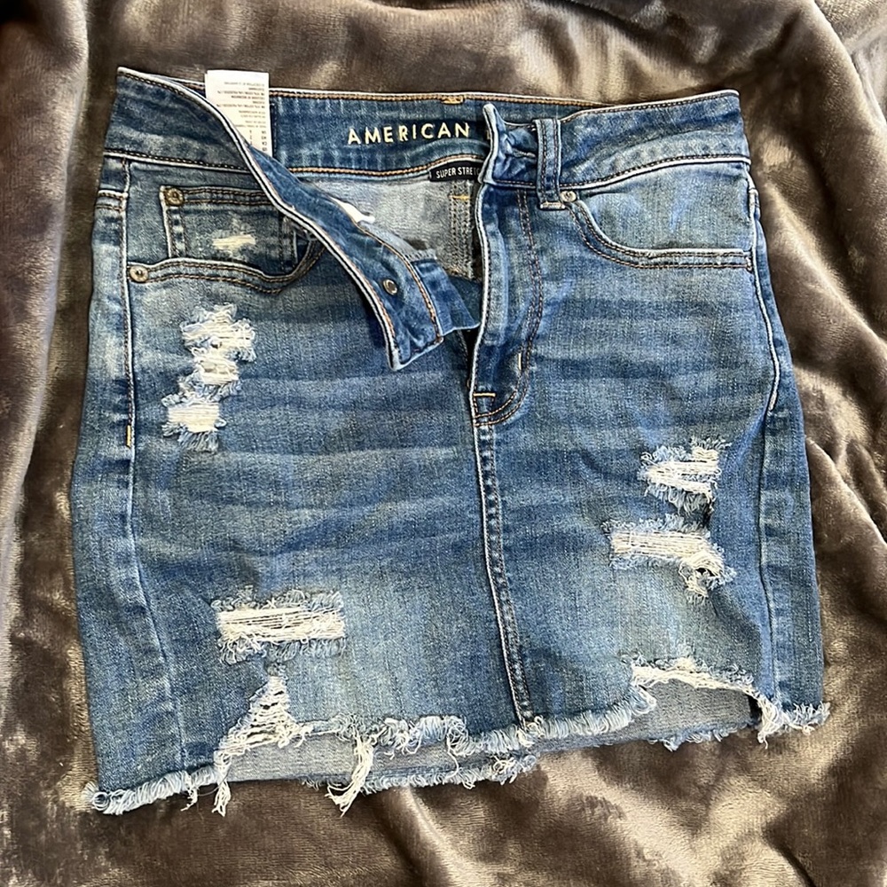 Denim mini skirt